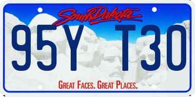 SD license plate 95YT30