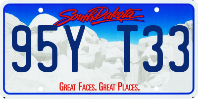 SD license plate 95YT33