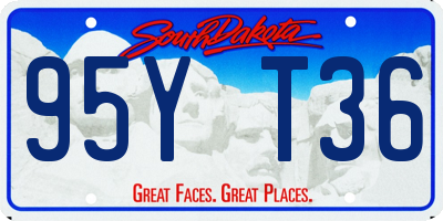 SD license plate 95YT36