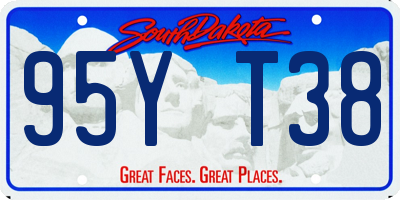 SD license plate 95YT38