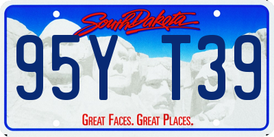 SD license plate 95YT39