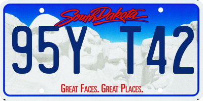 SD license plate 95YT42