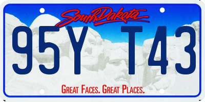 SD license plate 95YT43