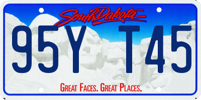 SD license plate 95YT45