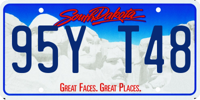 SD license plate 95YT48