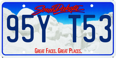 SD license plate 95YT53