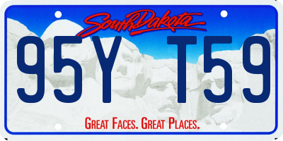 SD license plate 95YT59