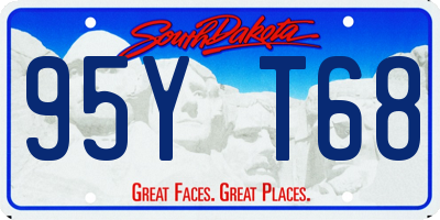 SD license plate 95YT68
