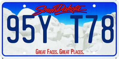 SD license plate 95YT78