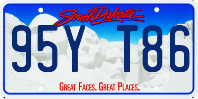 SD license plate 95YT86