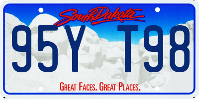 SD license plate 95YT98