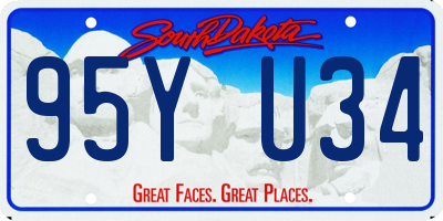 SD license plate 95YU34
