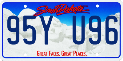 SD license plate 95YU96