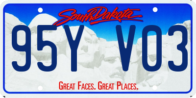 SD license plate 95YV03