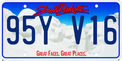 SD license plate 95YV16