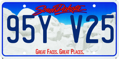 SD license plate 95YV25