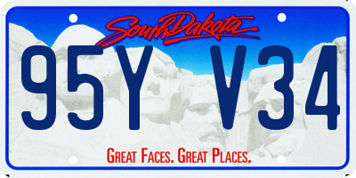 SD license plate 95YV34