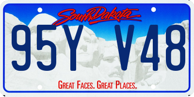 SD license plate 95YV48