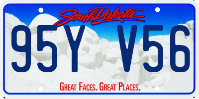 SD license plate 95YV56
