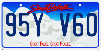 SD license plate 95YV60