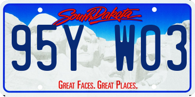 SD license plate 95YW03