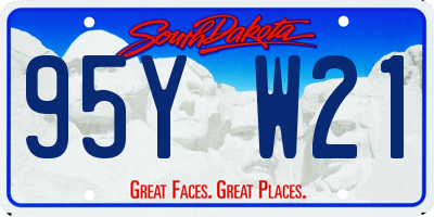 SD license plate 95YW21