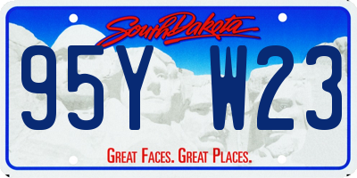 SD license plate 95YW23