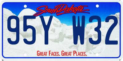 SD license plate 95YW32