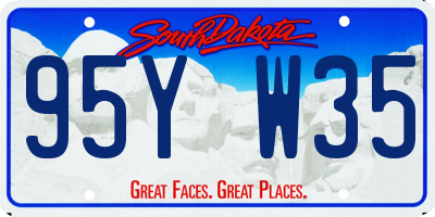 SD license plate 95YW35