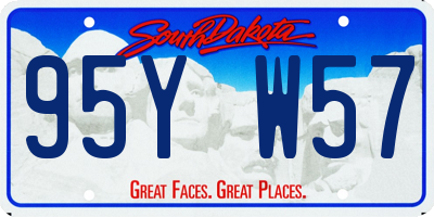 SD license plate 95YW57