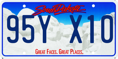 SD license plate 95YX10