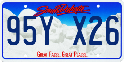SD license plate 95YX26