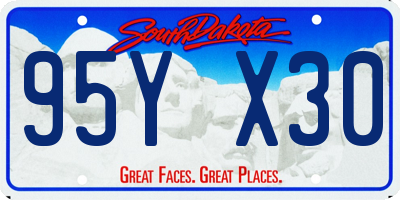 SD license plate 95YX30