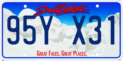 SD license plate 95YX31