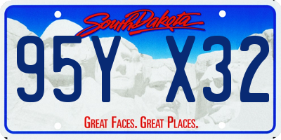 SD license plate 95YX32