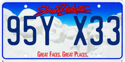 SD license plate 95YX33