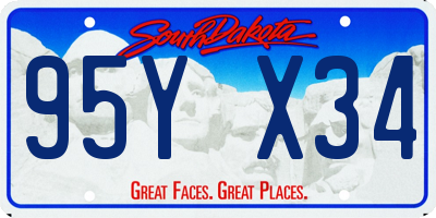 SD license plate 95YX34