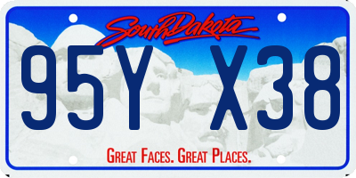 SD license plate 95YX38