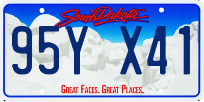 SD license plate 95YX41