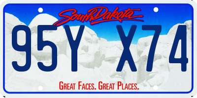 SD license plate 95YX74