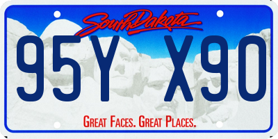 SD license plate 95YX90