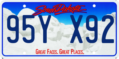 SD license plate 95YX92