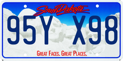 SD license plate 95YX98