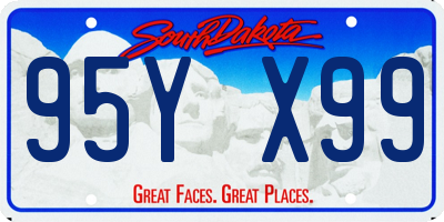 SD license plate 95YX99