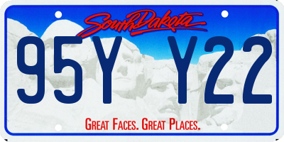 SD license plate 95YY22