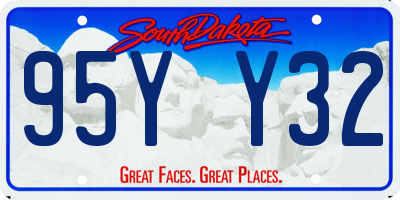SD license plate 95YY32