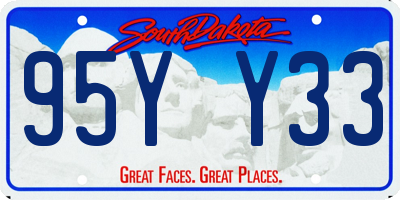 SD license plate 95YY33