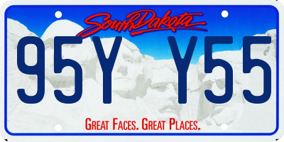 SD license plate 95YY55