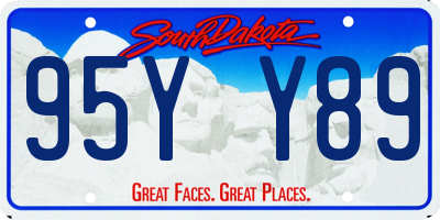 SD license plate 95YY89