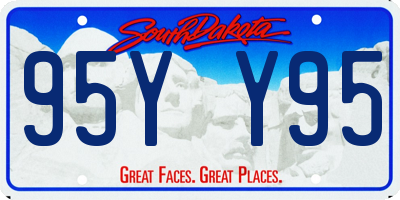 SD license plate 95YY95